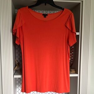 Ann Taylor Factory Vibrant Orange Blouse